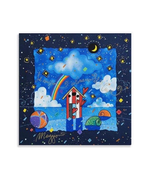 Andrea Agostini - Le emozioni colorano il cuore - 25x25cm - blu