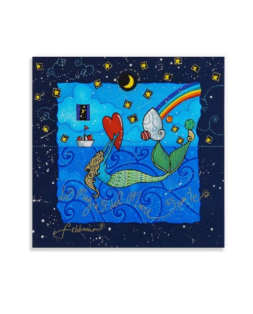 Andrea Agostini - La magia del mare - 25x25cm - blu