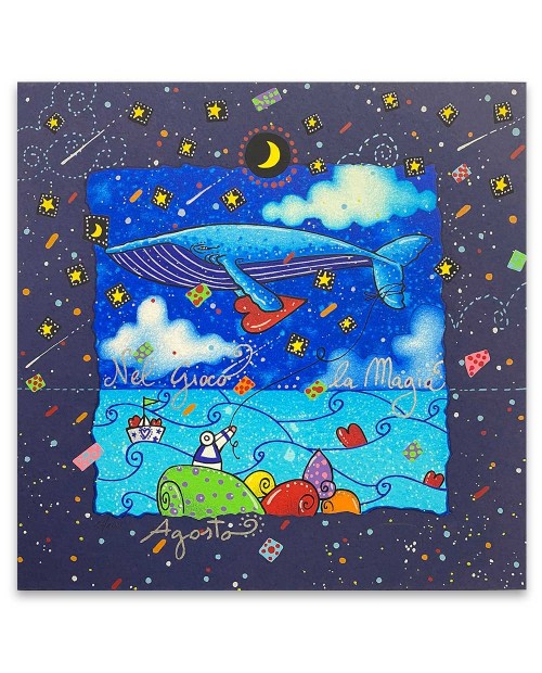 Andrea Agostini - Nel gioco la magia - 25x25 cm - blu