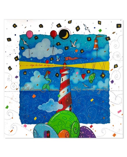 Nella brezza marina...- 40x40 cm - bianco