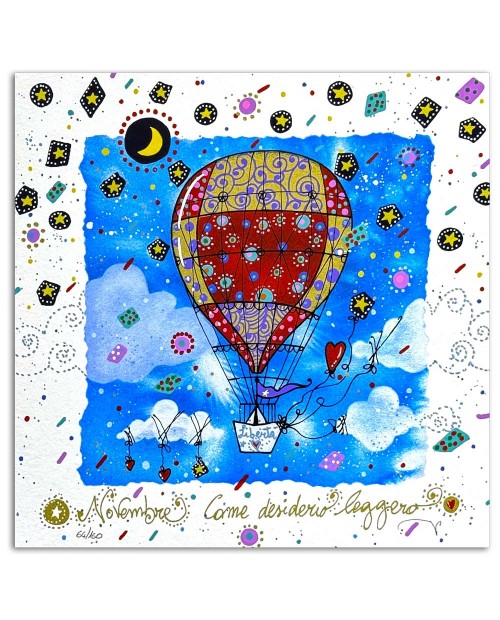Andrea Agostini - Novembre - Come desiderio leggero - 25x25 cm 