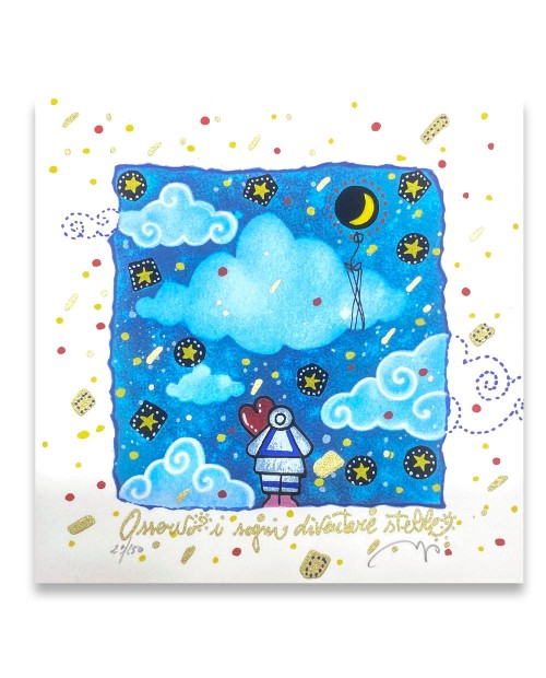 Andrea Agostini - Osservo i sogni diventare stelle - 16x16 cm