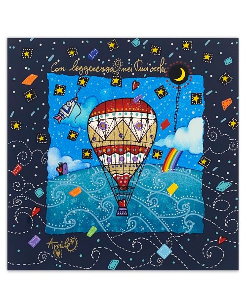 Andrea Agostini - Aprile - Con leggerezza, nei tuoi occhi - 25x25 cm 