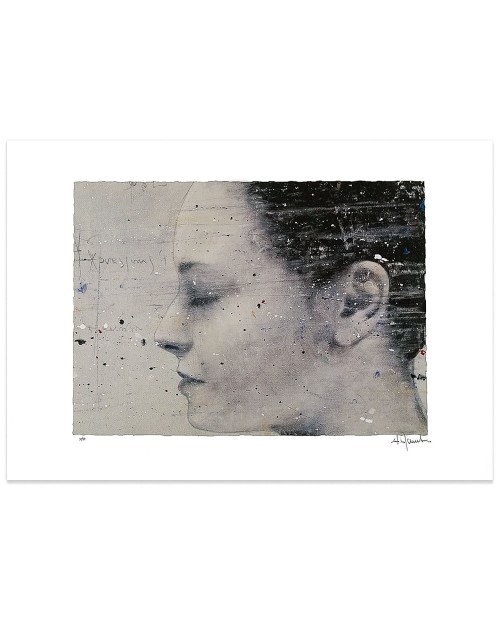 Human white - 70x100 cm - serigrafia