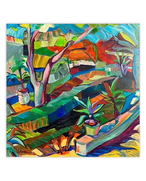 Claudio Malacarne - L'angolo del giardino - 50x50 cm