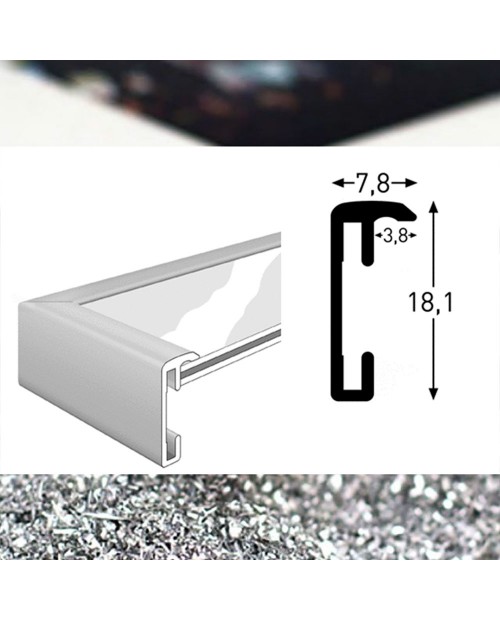 Accent - Cornice in alluminio quadrata