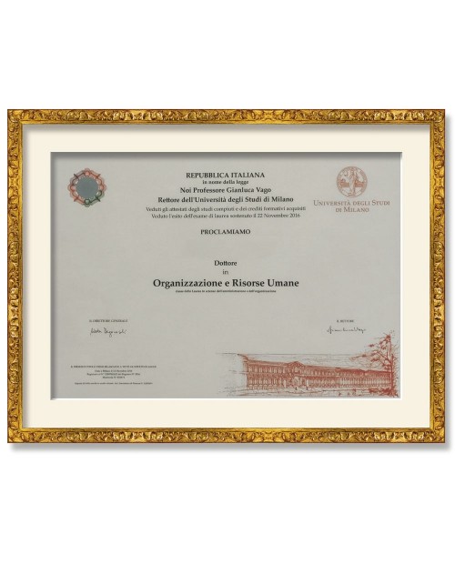Cornice classica per diplomi-38x48 cm-avorio