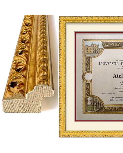 Cornice oro traforata