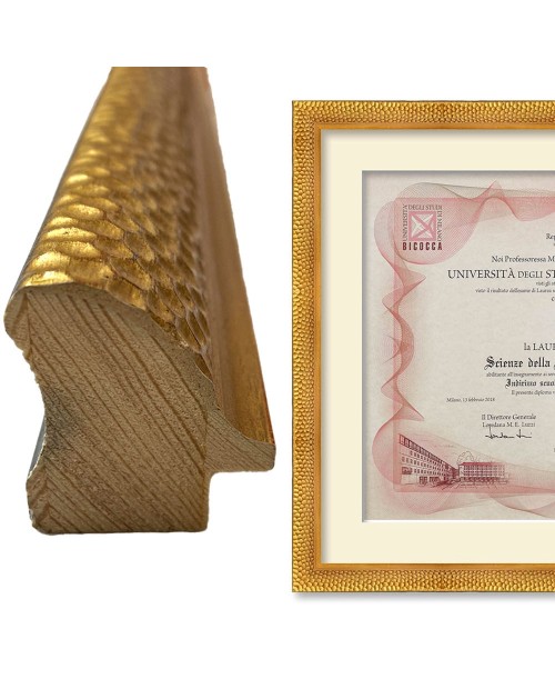 Cornice nido d'api oro 