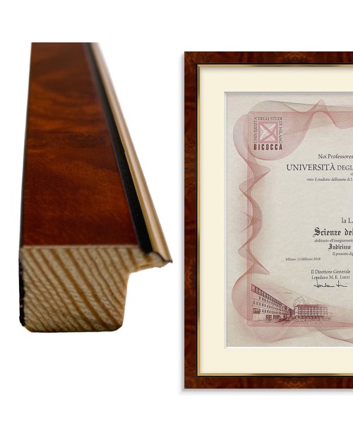 Cornice radica filo oro