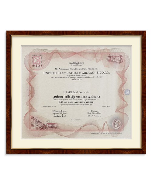 Cornice Classica per Diploma- Laurea- Certificato 21 x 29,7 + Pass Avorio, Argento Antico Grafica Cornice Artigianale con o Senza passepartout Vari Formati e Colori Foto 
