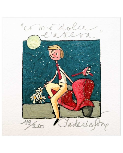 Federica Porro - Come è dolce l'attesa - 12x12 cm