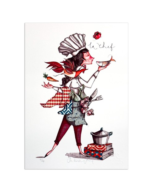 Federica Porro - La chef - 42x29,5 cm
