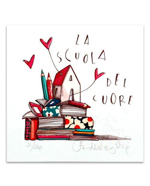 Federica Porro - La scuola del cuore - 14x14 cm
