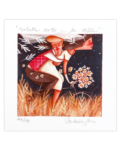 Federica Porro Volata sotto le stelle 20x20 cm