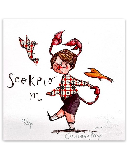 Federica Porro-Scorpione (lui)- 20x20 cm