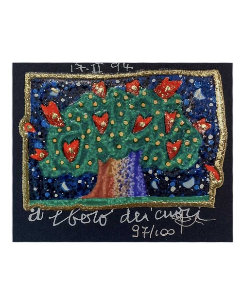 Francesco Musante - L'albero dei cuori - 8x10 nero