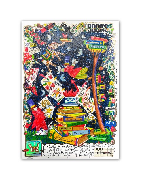 Francesco Musante - E entra in questo sogno colorato - 35x50 cm - bianco