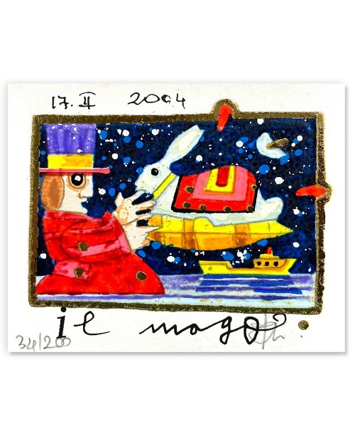 Francesco Musante - Il Mago - 8x10 cm bianco