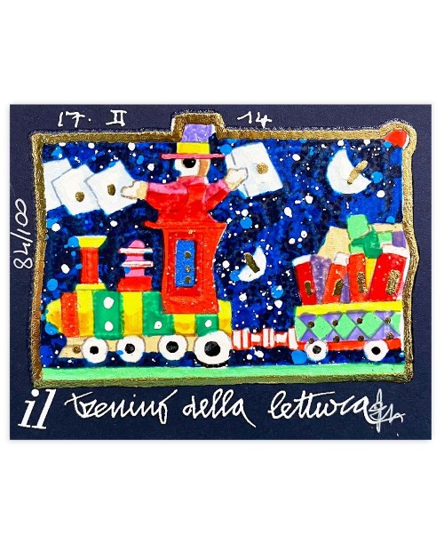 Francesco Musante - Il trenino della lettura - 8x10 cm nero