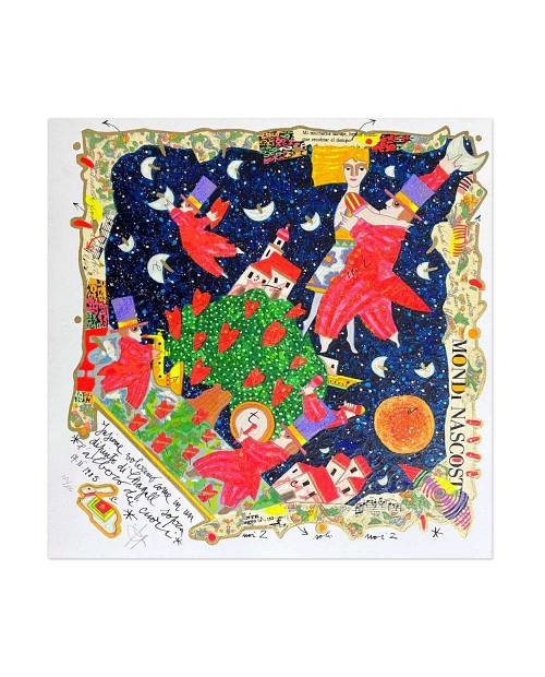 Francesco Musante - Insieme voleremo come in un dipinto di Chagall ... 35x35 cm 