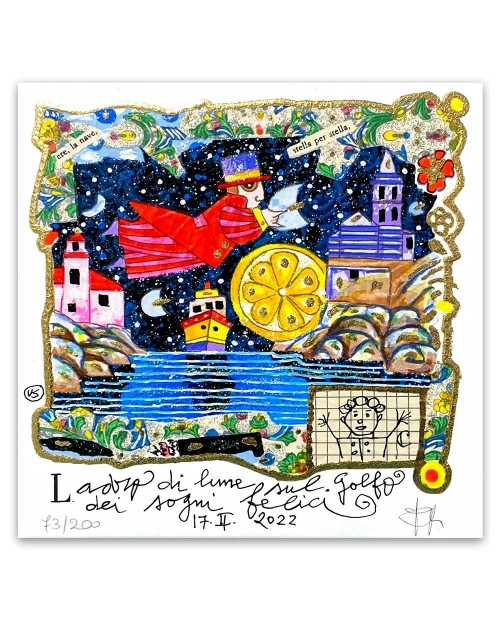 Francesco Musante - Ladro di Lune - 20x20 cm bianco