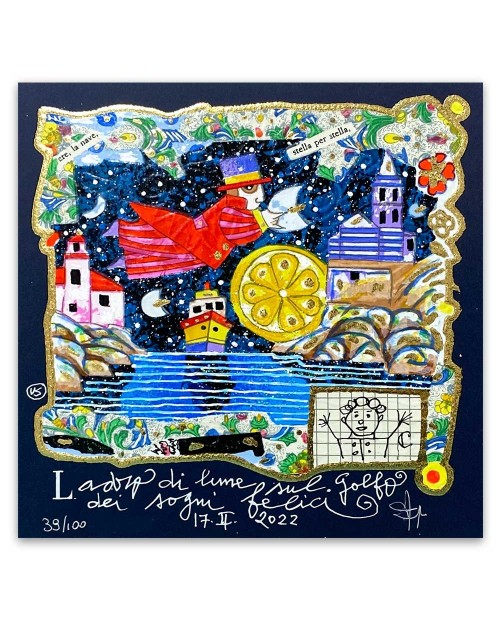 Francesco Musante - Ladro di Lune - 20x20 cm nero