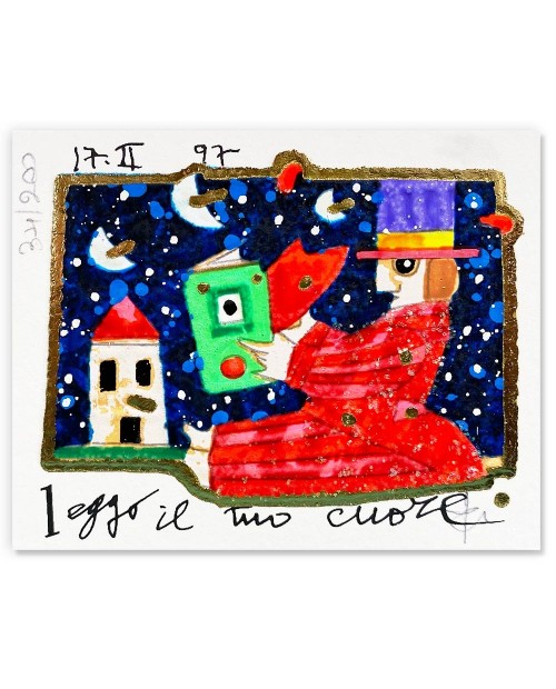 Francesco Musante - Leggo il tuo cuore - 8x10 cm bianco