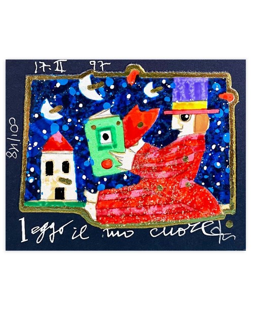 Francesco Musante - Leggo il tuo cuore - 8x10 cm nero