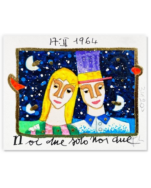 Francesco Musante - Noi due solo noi due - 8x10 cm bianco