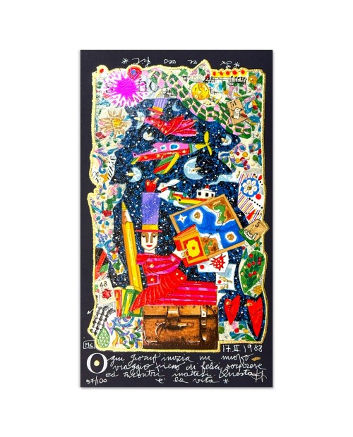 Francesco Musante - Ogni giorno inzia - 20x35 cm - nero