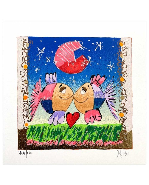 Leo Nisi - Il bacio - 20x20 cm
