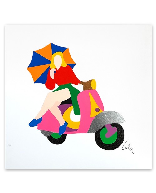 Marco Lodola - Donne e motori - 50x50 cm