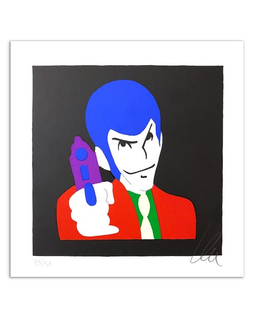 Marco Lodola - Lupin - 20x20 cm - serigrafia