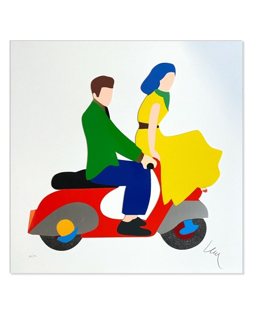 Marco Lodola - Vacanze romane - 70x70 cm - serigrafia