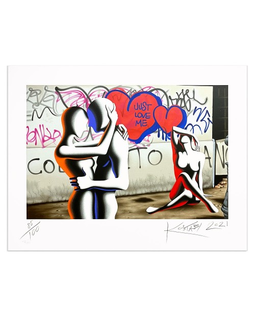 Mark Kostabi - Just love me - 70x90 cm