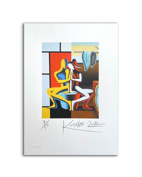 Mark Kostabi - Marguerite's reverie - 25x35 cm