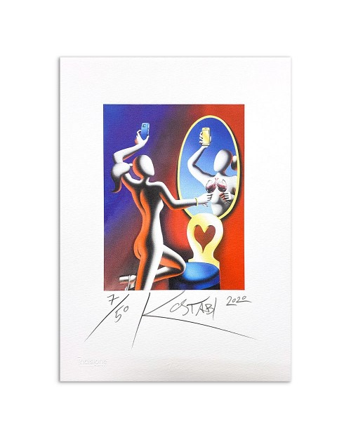 Mark Kostabi - Selfie actualized - 25x35 cm