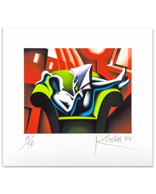 Mark Kostabi - The last world - 47x43 cm