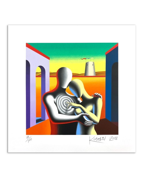 Mark Kostabi - The soul within the soul  - 70x70 cm