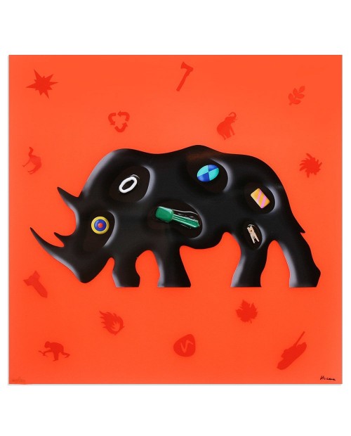 Renzo Nucara - Rinoceronte - 50x50 cm