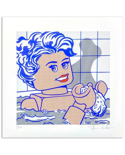 Stefano Bolcato Woman in bath - Roy Lichtenstein 40x40 cm  